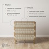 image:imageNathan James Andrew 3Drawer Rattan Dresser or Boheminan Living Room Storage Cabinet with Natural Rattan Accent and Metal Legs Light OakBlackLight BrownSeagrass