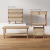 image:imageNathan James Andrew 3Drawer Rattan Dresser or Boheminan Living Room Storage Cabinet with Natural Rattan Accent and Metal Legs Light OakBlackLight BrownSeagrass