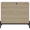 image:imageNathan James Andrew 3Drawer Rattan Dresser or Boheminan Living Room Storage Cabinet with Natural Rattan Accent and Metal Legs Light OakBlackLight BrownBlack