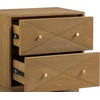 image:imageNathan James Ashen Mid Century Modern Geometric Wood Nightstand 2 Drawer Nightstand with Carved Accent and Solid Wood Frame Light Brown