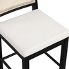 image:imageNathan James Bailey Upholstered Rattan Bar Stool in Oak Finish Frame Counter Height Stool with Natural Rattan Woven Back For Kitchen Island Brown Set of 4BlackWhite