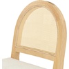 image:imageNathan James Bailey Upholstered Rattan Bar Stool in Oak Finish Frame Counter Height Stool with Natural Rattan Woven Back For Kitchen Island Brown Set of 4Light BrownWhite