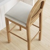image:imageNathan James Bailey Upholstered Rattan Bar Stool in Oak Finish Frame Counter Height Stool with Natural Rattan Woven Back For Kitchen Island Brown Set of 4BrownWhite