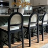image:imageNathan James Bailey Upholstered Rattan Bar Stool in Oak Finish Frame Counter Height Stool with Natural Rattan Woven Back For Kitchen Island Brown Set of 4BlackWhite