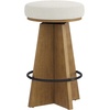 image:imageNathan James Barker Classic Counter Height Wood Barstool with Leather Removable Cushion Backless Island 24 Bar Stool for Kitchen Chestnut Brown Set of 2Preston Brown