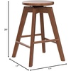 image:imageNathan James Barker Classic Counter Height Wood Barstool with Leather Removable Cushion Backless Island 24 Bar Stool for Kitchen Chestnut Brown Set of 2Antique CoffeeBrown