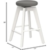 image:imageNathan James Barker Classic Counter Height Wood Barstool with Leather Removable Cushion Backless Island 24 Bar Stool for Kitchen Chestnut Brown Set of 2Dark GrayWhite