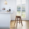 image:imageNathan James Barker Classic Counter Height Wood Barstool with Leather Removable Cushion Backless Island 24 Bar Stool for Kitchen Chestnut Brown Set of 2Antique CoffeeBrown