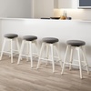 image:imageNathan James Barker Classic Counter Height Wood Barstool with Leather Removable Cushion Backless Island 24 Bar Stool for Kitchen Chestnut Brown Set of 2Dark GrayWhite