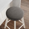 image:imageNathan James Barker Classic Counter Height Wood Barstool with Leather Removable Cushion Backless Island 24 Bar Stool for Kitchen Chestnut Brown Set of 2Dark GrayWhite