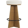 image:imageNathan James Barker Classic Counter Height Wood Barstool with Leather Removable Cushion Backless Island 24 Bar Stool for Kitchen Chestnut Brown Set of 2Preston Brown