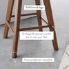 image:imageNathan James Barker Classic Counter Height Wood Barstool with Leather Removable Cushion Backless Island 24 Bar Stool for Kitchen Chestnut Brown Set of 2Antique CoffeeBrown