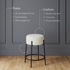 image:imageNathan James Barker Classic Counter Height Wood Barstool with Leather Removable Cushion Backless Island 24 Bar Stool for Kitchen Chestnut Brown Set of 2BlackWhite