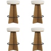 image:imageNathan James Barker Classic Counter Height Wood Barstool with Leather Removable Cushion Backless Island 24 Bar Stool for Kitchen Chestnut Brown Set of 2Preston Brown