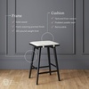 image:imageNathan James Barker Classic Counter Height Wood Barstool with Leather Removable Cushion Backless Island 24 Bar Stool for Kitchen Chestnut Brown Set of 2BlackWhite Boucle