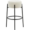 image:imageNathan James Barker Classic Counter Height Wood Barstool with Leather Removable Cushion Backless Island 24 Bar Stool for Kitchen Chestnut Brown Set of 2BlackWhite