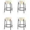 image:imageNathan James Barker Classic Counter Height Wood Barstool with Leather Removable Cushion Backless Island 24 Bar Stool for Kitchen Chestnut Brown Set of 2BlackWhite