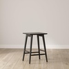 image:imageNathan James Barker Classic Counter Height Wood Barstool with Leather Removable Cushion Backless Island 24 Bar Stool for Kitchen Chestnut Brown Set of 2BlackWhite Boucle
