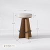 image:imageNathan James Barker Classic Counter Height Wood Barstool with Leather Removable Cushion Backless Island 24 Bar Stool for Kitchen Chestnut Brown Set of 2Preston Brown