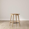 image:imageNathan James Barker Classic Counter Height Wood Barstool with Leather Removable Cushion Backless Island 24 Bar Stool for Kitchen Chestnut Brown Set of 2Light BrownBrown