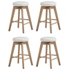 image:imageNathan James Barker Classic Counter Height Wood Barstool with Leather Removable Cushion Backless Island 24 Bar Stool for Kitchen Chestnut Brown Set of 2WhiteLight Brown