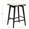 image:imageNathan James Barker Classic Counter Height Wood Barstool with Leather Removable Cushion Backless Island 24 Bar Stool for Kitchen Chestnut Brown Set of 2BlackWhite Boucle
