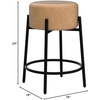 image:imageNathan James Barker Classic Counter Height Wood Barstool with Leather Removable Cushion Backless Island 24 Bar Stool for Kitchen Chestnut Brown Set of 2Medium BrownBlack