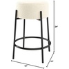 image:imageNathan James Barker Classic Counter Height Wood Barstool with Leather Removable Cushion Backless Island 24 Bar Stool for Kitchen Chestnut Brown Set of 2BlackWhite