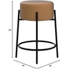 image:imageNathan James Barker Classic Counter Height Wood Barstool with Leather Removable Cushion Backless Island 24 Bar Stool for Kitchen Chestnut Brown Set of 2Medium BrownBlack