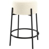 image:imageNathan James Barker Classic Counter Height Wood Barstool with Leather Removable Cushion Backless Island 24 Bar Stool for Kitchen Chestnut Brown Set of 2BlackWhite