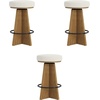 image:imageNathan James Barker Classic Counter Height Wood Barstool with Leather Removable Cushion Backless Island 24 Bar Stool for Kitchen Chestnut Brown Set of 2Preston Brown