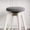 image:imageNathan James Barker Classic Counter Height Wood Barstool with Leather Removable Cushion Backless Island 24 Bar Stool for Kitchen Chestnut Brown Set of 2Dark GrayWhite