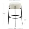 image:imageNathan James Barker Classic Counter Height Wood Barstool with Leather Removable Cushion Backless Island 24 Bar Stool for Kitchen Chestnut Brown Set of 2BlackWhite