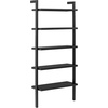 image:imageNathan James Beacon 3Shelf Bookcase with Seagrass Cabinet Solid Wood Bookshelf with Storage with Solid Wood Frame SeagrassRaw Oak Set of 3Beacon Black Oak