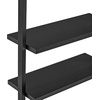 image:imageNathan James Beacon 3Shelf Bookcase with Seagrass Cabinet Solid Wood Bookshelf with Storage with Solid Wood Frame SeagrassRaw Oak Set of 3Beacon Black