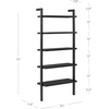 image:imageNathan James Beacon 3Shelf Bookcase with Seagrass Cabinet Solid Wood Bookshelf with Storage with Solid Wood Frame SeagrassRaw Oak Set of 3Beacon Black Oak