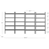 image:imageNathan James Beacon 3Shelf Bookcase with Seagrass Cabinet Solid Wood Bookshelf with Storage with Solid Wood Frame SeagrassRaw Oak Set of 3Beacon Black