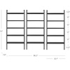 image:imageNathan James Beacon 3Shelf Bookcase with Seagrass Cabinet Solid Wood Bookshelf with Storage with Solid Wood Frame SeagrassRaw Oak Set of 3Beacon Black
