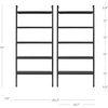 image:imageNathan James Beacon 3Shelf Bookcase with Seagrass Cabinet Solid Wood Bookshelf with Storage with Solid Wood Frame SeagrassRaw Oak Set of 3Beacon Black Oak
