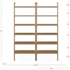 image:imageNathan James Beacon 3Shelf Bookcase with Seagrass Cabinet Solid Wood Bookshelf with Storage with Solid Wood Frame SeagrassRaw Oak Set of 3Beacon Light Brown 6 Shelf