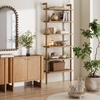 image:imageNathan James Beacon 3Shelf Bookcase with Seagrass Cabinet Solid Wood Bookshelf with Storage with Solid Wood Frame SeagrassRaw Oak Set of 3Beacon Light Brown 6 Shelf