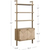 image:imageNathan James Beacon 3Shelf Bookcase with Seagrass Cabinet Solid Wood Bookshelf with Storage with Solid Wood Frame SeagrassRaw Oak Set of 3Beacon Light BrownSeagrass