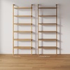 image:imageNathan James Beacon 3Shelf Bookcase with Seagrass Cabinet Solid Wood Bookshelf with Storage with Solid Wood Frame SeagrassRaw Oak Set of 3Beacon Light Brown 6 Shelf