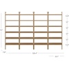 image:imageNathan James Beacon 3Shelf Bookcase with Seagrass Cabinet Solid Wood Bookshelf with Storage with Solid Wood Frame SeagrassRaw Oak Set of 3Beacon Light Brown 6 Shelf