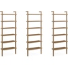 image:imageNathan James Beacon 3Shelf Bookcase with Seagrass Cabinet Solid Wood Bookshelf with Storage with Solid Wood Frame SeagrassRaw Oak Set of 3Beacon Light Brown 6 Shelf
