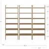 image:imageNathan James Beacon 3Shelf Bookcase with Seagrass Cabinet Solid Wood Bookshelf with Storage with Solid Wood Frame SeagrassRaw Oak Set of 3Beacon Light Brown 6 Shelf