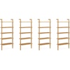 image:imageNathan James Beacon 3Shelf Bookcase with Seagrass Cabinet Solid Wood Bookshelf with Storage with Solid Wood Frame SeagrassRaw Oak Set of 3Beacon Warm Pine