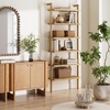 image:imageNathan James Beacon 3Shelf Bookcase with Seagrass Cabinet Solid Wood Bookshelf with Storage with Solid Wood Frame SeagrassRaw Oak Set of 3Beacon Warm Pine 6 Shelf