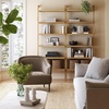 image:imageNathan James Beacon 3Shelf Bookcase with Seagrass Cabinet Solid Wood Bookshelf with Storage with Solid Wood Frame SeagrassRaw Oak Set of 3Beacon Warm Pine 6 Shelf