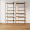 image:imageNathan James Beacon 3Shelf Bookcase with Seagrass Cabinet Solid Wood Bookshelf with Storage with Solid Wood Frame SeagrassRaw Oak Set of 3Beacon Warm Pine 6 Shelf